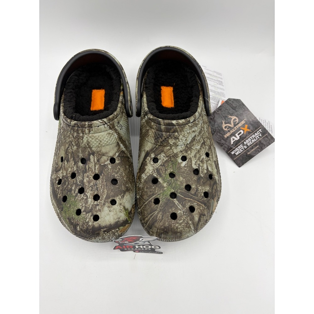 Crocs Classic Lined Realtree APX Camo Clogs Mens 6 Womens 8 210879-90H Multi